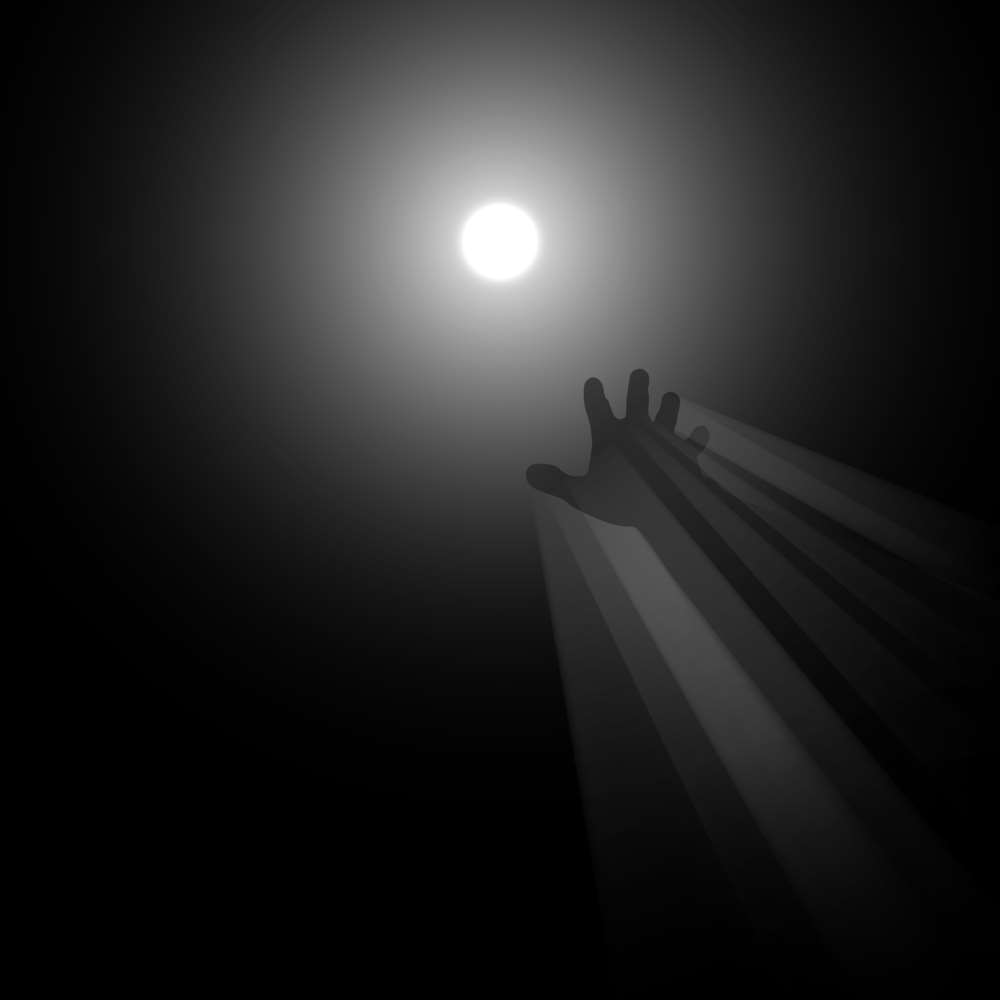 Image of a hand reaching out to the moon that night depicting hope for drug rehabilitation aftercare help