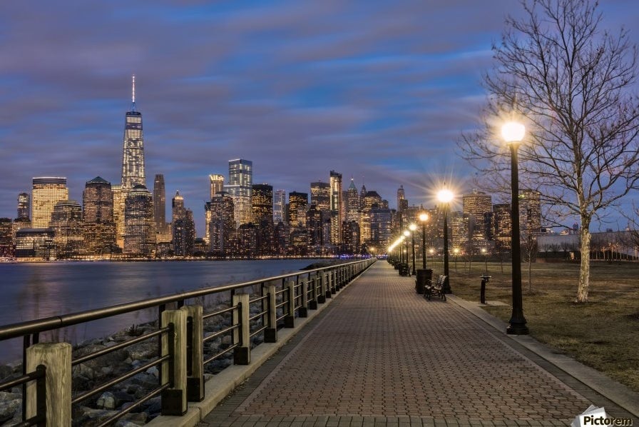 Liberty State Park at night